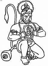 Hanuman Ji Sketch Pencil Coloring Shri Desipainters Pages Template sketch template