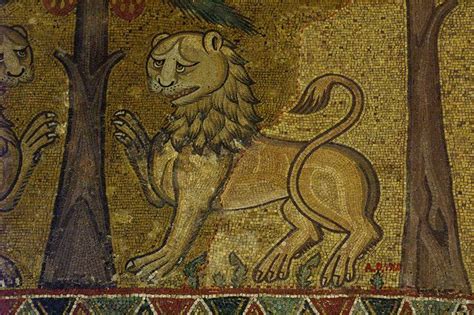lions in ancient mosaic art cyprus el jem israel libya naples pella pompeii sicily