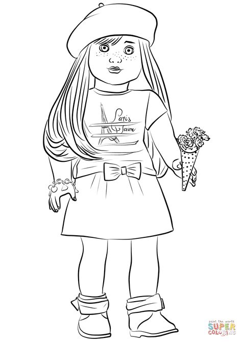 american girl grace thomas coloring page  printable coloring