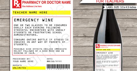 printable prescription labels joke editable happy pills label