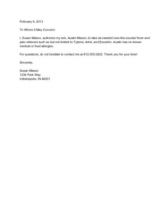 sample letter giving permission  letter template collection
