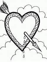 Coloriage Heart Laguerche Ausmalbilder Ausdrucken Authentique Joyeuse Pfeil Hearts Enclosed Raskrasil sketch template