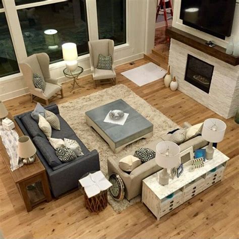 furniture layout  open floor plan living room decor inspiration family room decorating