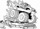 Monster Truck Coloring Pages Printable Colouring Trucks Kids Color Bigfoot Tow Sheets Digger Grave Fire Engine Drawing Semi Mud Print sketch template