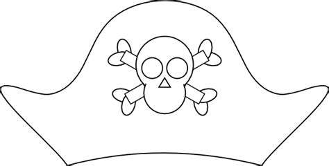 pirate hat template printable sketch coloring page
