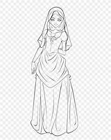 Hijab sketch template