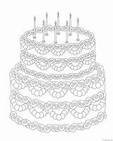 Coloring Cake Pages Birthday Happy Printable Coloring4free Print Kids Color Disney Sheets Tiered Teddy Bear Related Posts Choose Board Popular sketch template