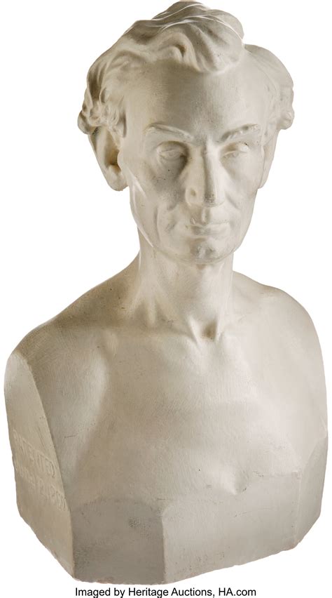 Abraham Lincoln Dated 1860 Plaster Bust By Leonard Volk Lot