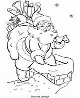 Santa Coloring Claus Chimney Pages Down Printable Scribblefun sketch template
