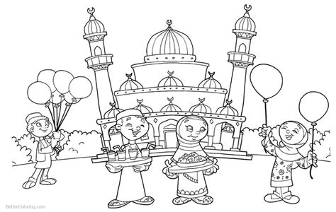 ramadan coloring pages people   mosque  printable coloring pages