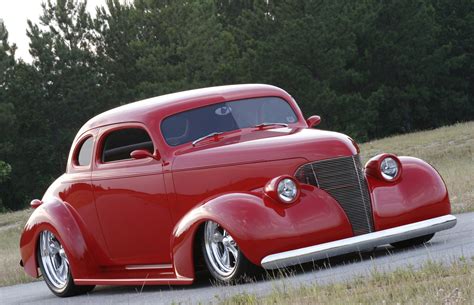 chevrolet chevy coupe hotrod streetrod red hot rod street