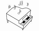 Piano Coloring Grand Pianos Pages Instruments Colorear Dibujo Coloringcrew Music String Search Popular sketch template