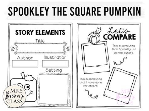spookley  square pumpkin fall book activities  craftivity