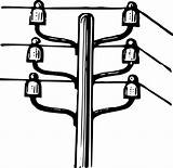 Clipart Power Pole Lines Electric Clip Energia Electricity Line Coloring Poles Electrica Para Electrical Colorear Lineman Telephone Imagen Energy Vector sketch template