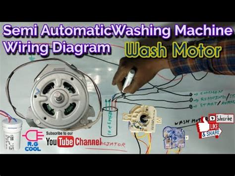 semi automatic washing machine wash motor wiring diagram  buzzer