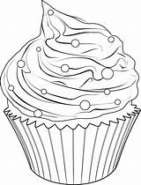 Cupcakes Malen öffnen sketch template