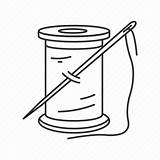 Thread Needle Spool Drawing Tailor Icon Clipart Logo Icons Editor Open Paintingvalley sketch template