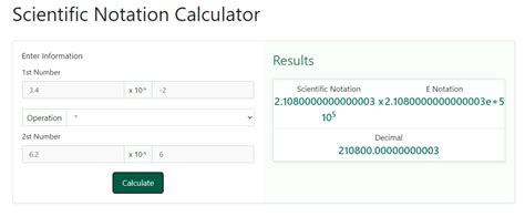 scientific notation calculator conversion calculator  steps