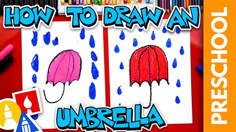 draw  umbrella letter  preschool art  kids hub