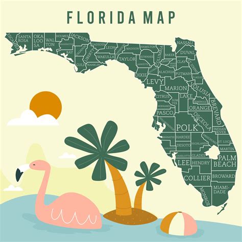 florida state map printable     printablee