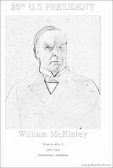 25th President Color Mckinley William sketch template