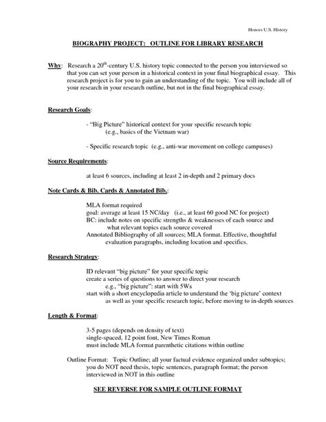 examples  biography essays