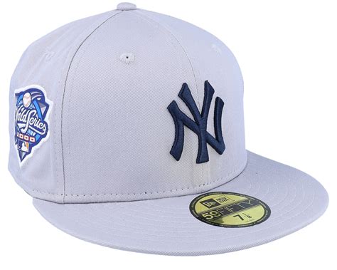 york yankees side patch fifty grey fitted  era keps