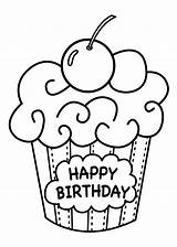 Birthday Coloring Happy Pages Cake Printable Rocks Party Cupcake sketch template