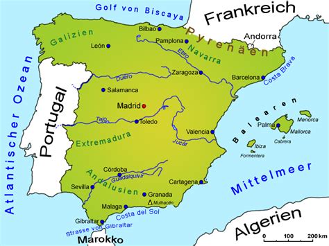spanien landkarte laender spanien goruma