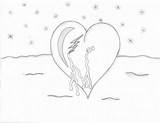 Heart Bleeding Coloring Drawings Designlooter 309px 73kb sketch template