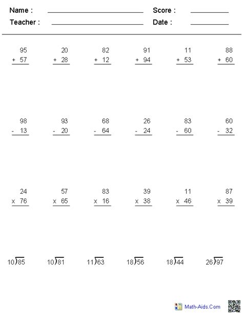 images  math drill worksheets printable math addition drill