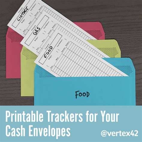 cash envelope tracker printable  printable world holiday