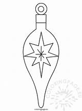 Ornament Christmas Tree Printable Coloring sketch template