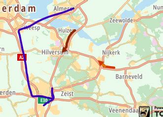 anwb verkeersinformatie  twitter ongeluk  almere utrecht tussen afrit almere haven en