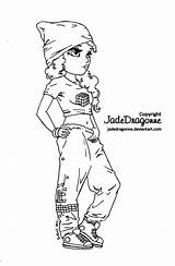 Hip Jadedragonne Lineart Hiphop Ausmalbild Dragonne Ausmalen Erwachsene Cutie Posing Danieguto Ballerina Digi Bratz 1372 sketch template