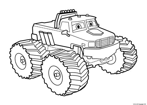 easy bigfoot monster truck coloring pages printable