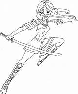 Dc Girls Superhero Coloring Pages Wonder Girl Woman Children Sword sketch template