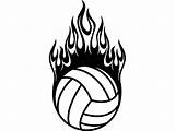 Volleyball Ball Fire Flame Sport Drawing Court Svg Player Team Clipartmag Clipart Etsy sketch template
