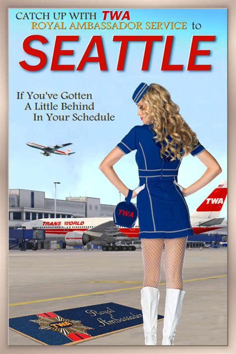 seattle twa airlines new retro 707 boeing 777 travel poster pin up art print251 ebay
