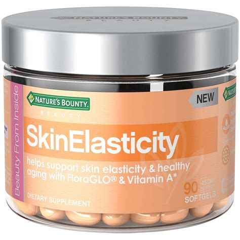 natures bounty skinelasticity dietary supplement  vitamin  floraglo helps support skin