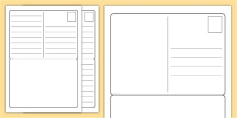 blank postcard template writing activity twinkl usa