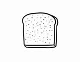 Bread Coloring Loaf Coloringcrew Slice sketch template