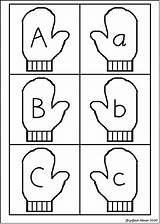 Mitten Match Abc Activity Preschool Alphabet Cute Coloring Pages Printable Click Bry Matching sketch template