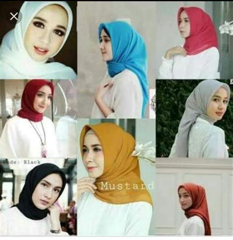 inspirasi  hijab bella square warna coklat susu