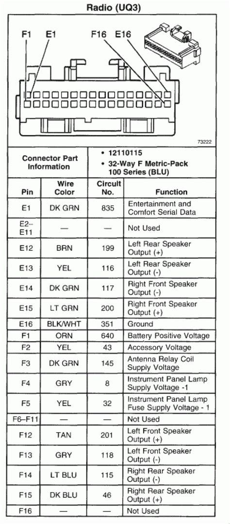 buick lesabre radio wiring diagram