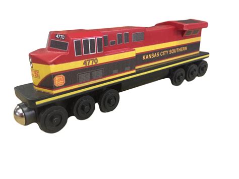 kansas city southern  engine wooden toy train wooden toys wooden