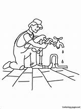 Plumber Drawing Coloring Getdrawings sketch template