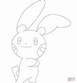 Coloring Pokemon Pages Minun Printable Supercoloring Cartoons Print Color Drawing Kids Categories Search sketch template