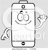 Mascot Waving Outlined Coloring Vector Cory sketch template