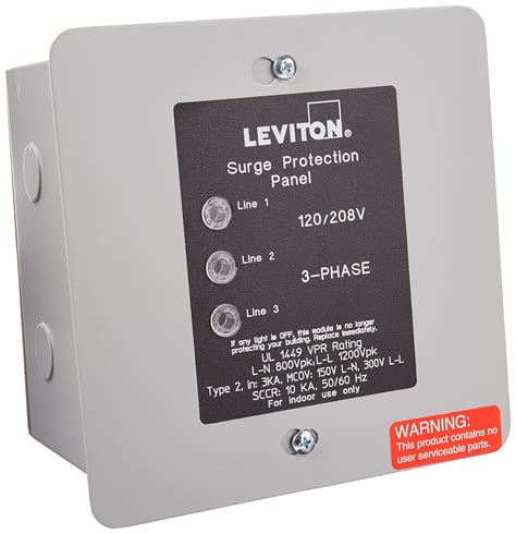 leviton    volt  phase wye panel protector  mode protection light commercial